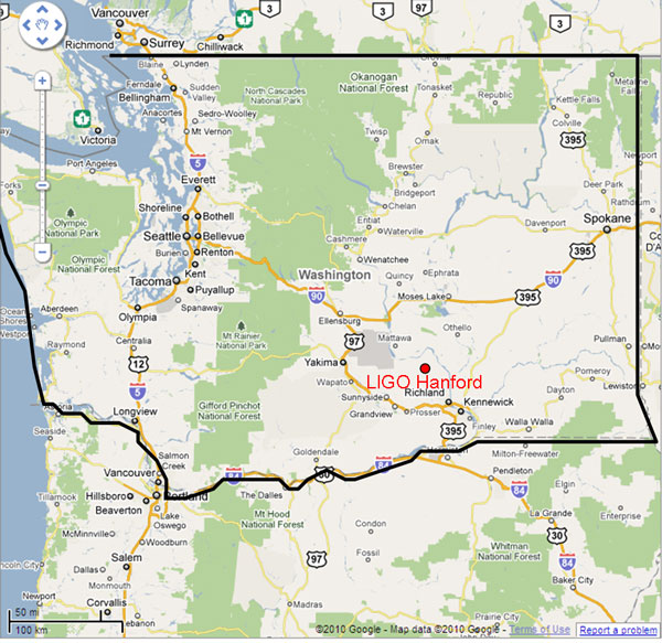 LIGO Hanford State Map